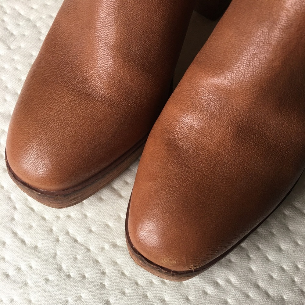AQUA Nessa Brown Leather Chunky 70’s Boots 9.5 - Picture 11 of 13